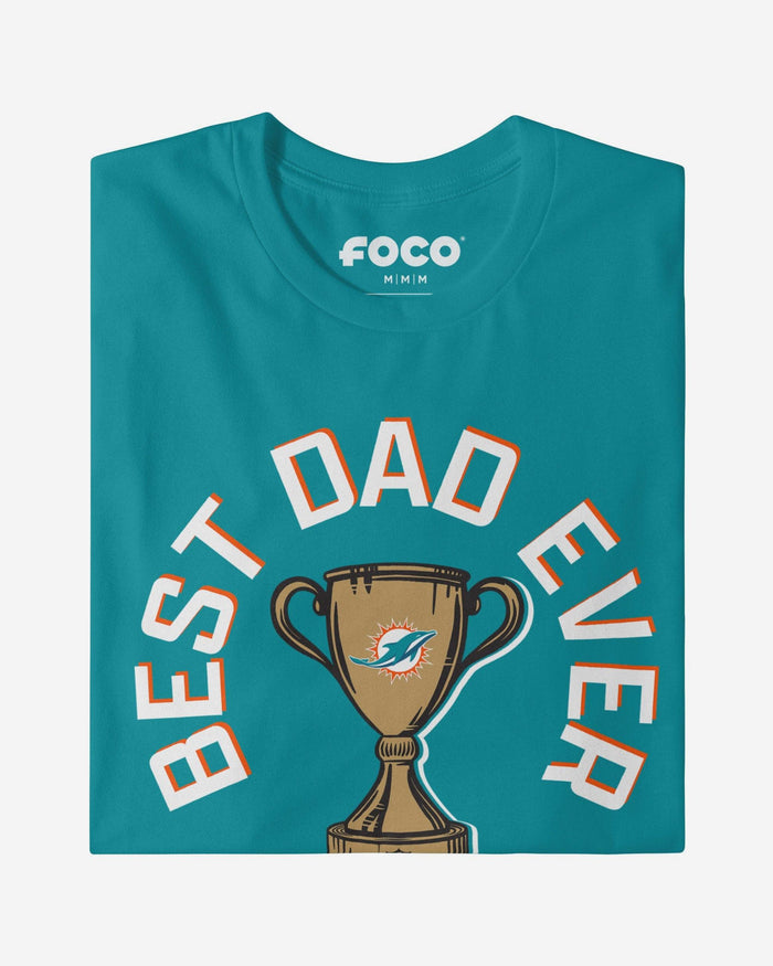 Miami Dolphins Best Dad Ever Trophy T-Shirt FOCO S - FOCO.com