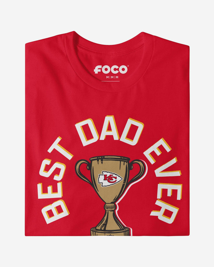 Kansas City Chiefs Best Dad Ever Trophy T-Shirt FOCO S - FOCO.com