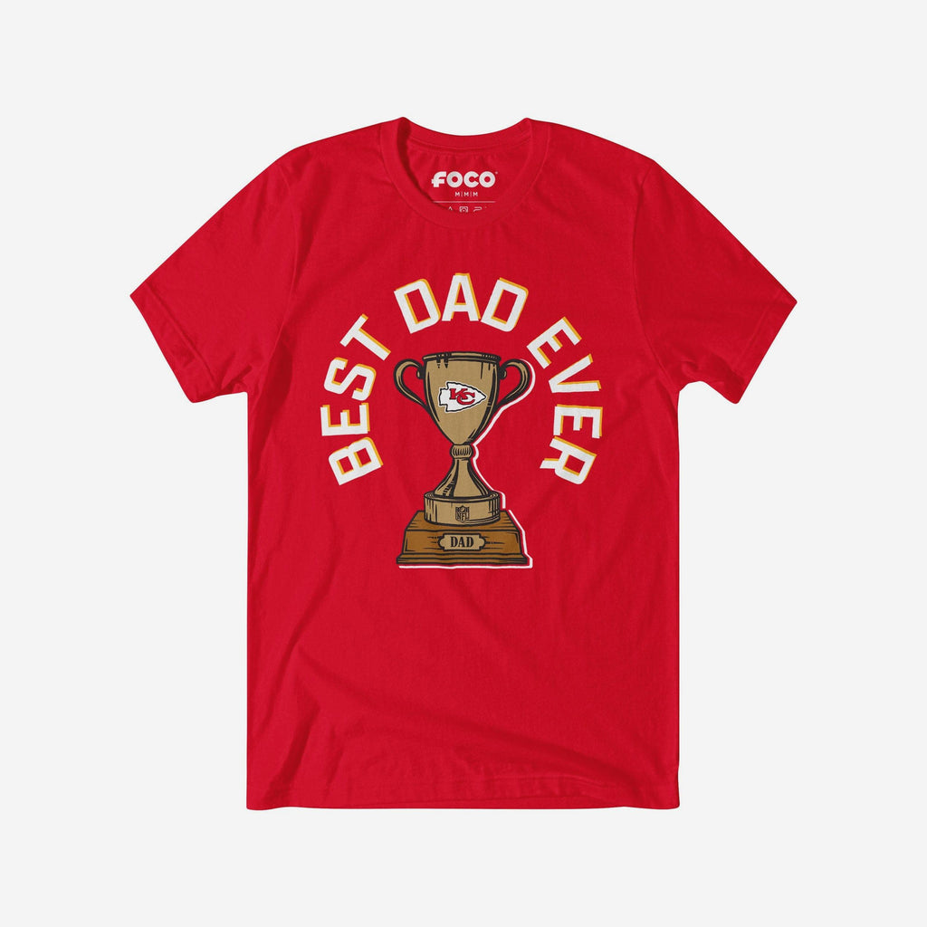 Kansas City Chiefs Best Dad Ever Trophy T-Shirt FOCO S - FOCO.com