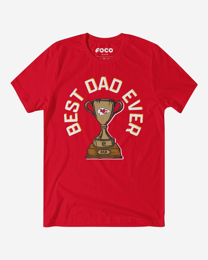 Kansas City Chiefs Best Dad Ever Trophy T-Shirt FOCO S - FOCO.com