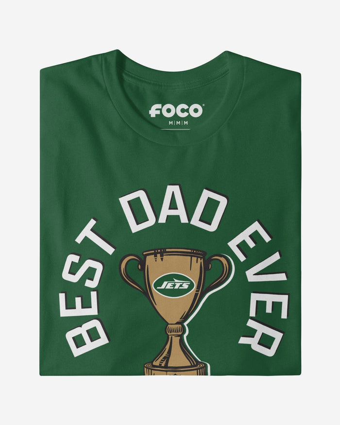 New York Jets Best Dad Ever Trophy T-Shirt FOCO S - FOCO.com