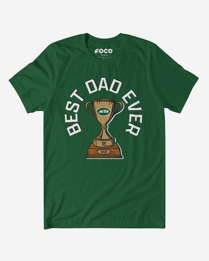 New York Jets Best Dad Ever Trophy T-Shirt FOCO S - FOCO.com