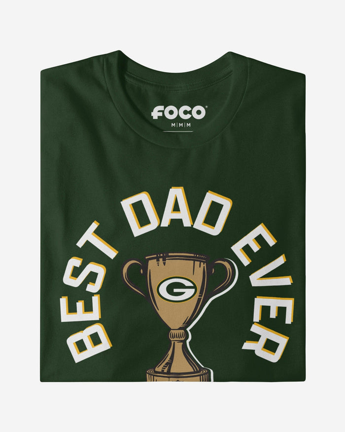 Green Bay Packers Best Dad Ever Trophy T-Shirt FOCO S - FOCO.com