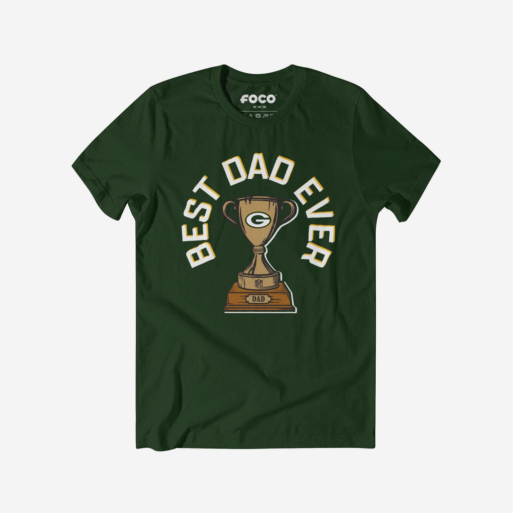 Green Bay Packers Best Dad Ever Trophy T-Shirt FOCO S - FOCO.com