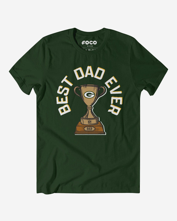 Green Bay Packers Best Dad Ever Trophy T-Shirt FOCO S - FOCO.com