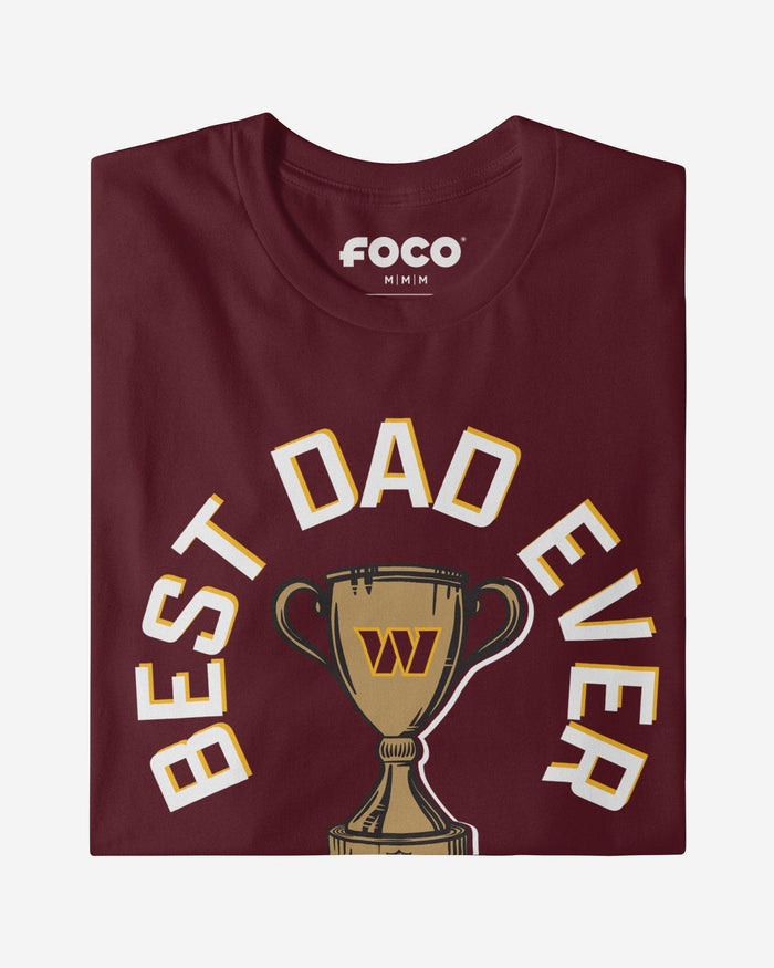 Washington Commanders Best Dad Ever Trophy T-Shirt FOCO S - FOCO.com