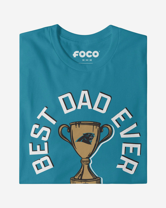 Carolina Panthers Best Dad Ever Trophy T-Shirt FOCO S - FOCO.com