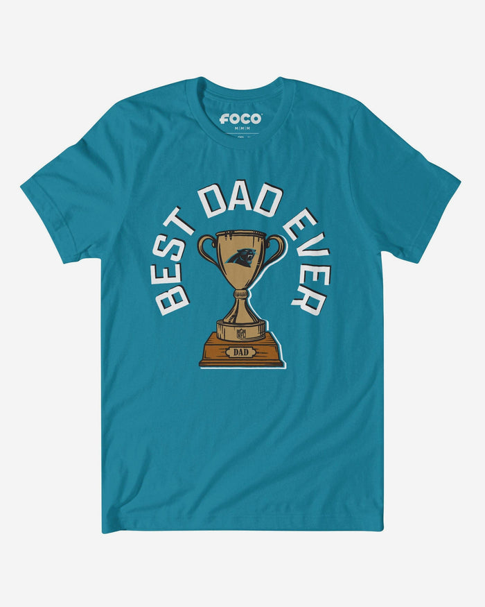 Carolina Panthers Best Dad Ever Trophy T-Shirt FOCO S - FOCO.com