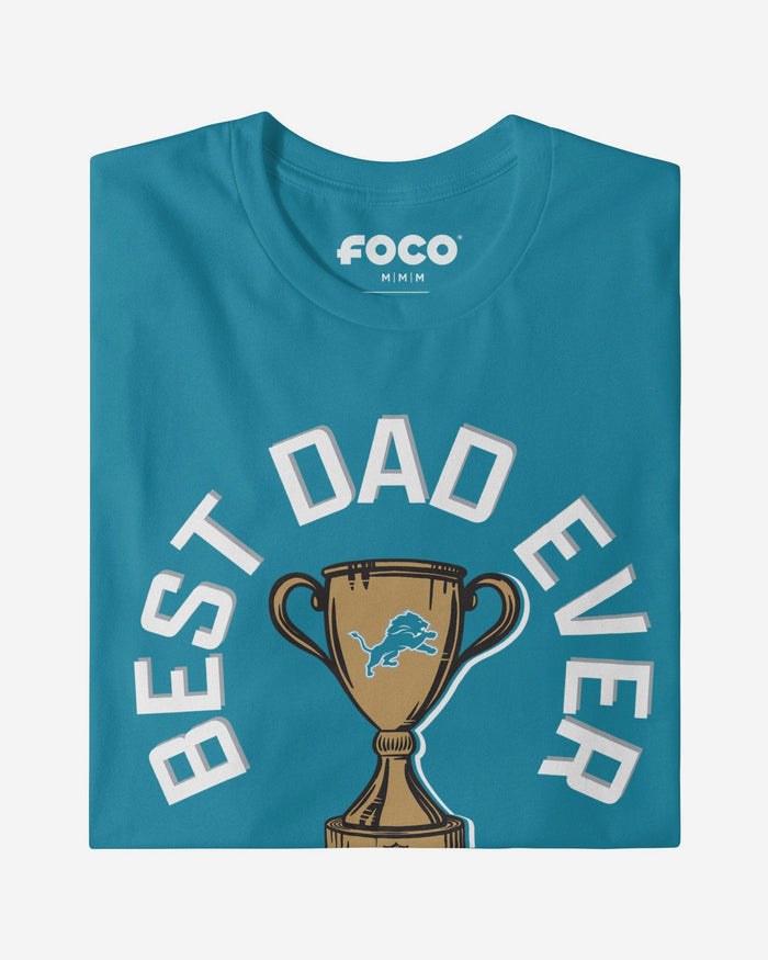 Detroit Lions Best Dad Ever Trophy T-Shirt FOCO S - FOCO.com