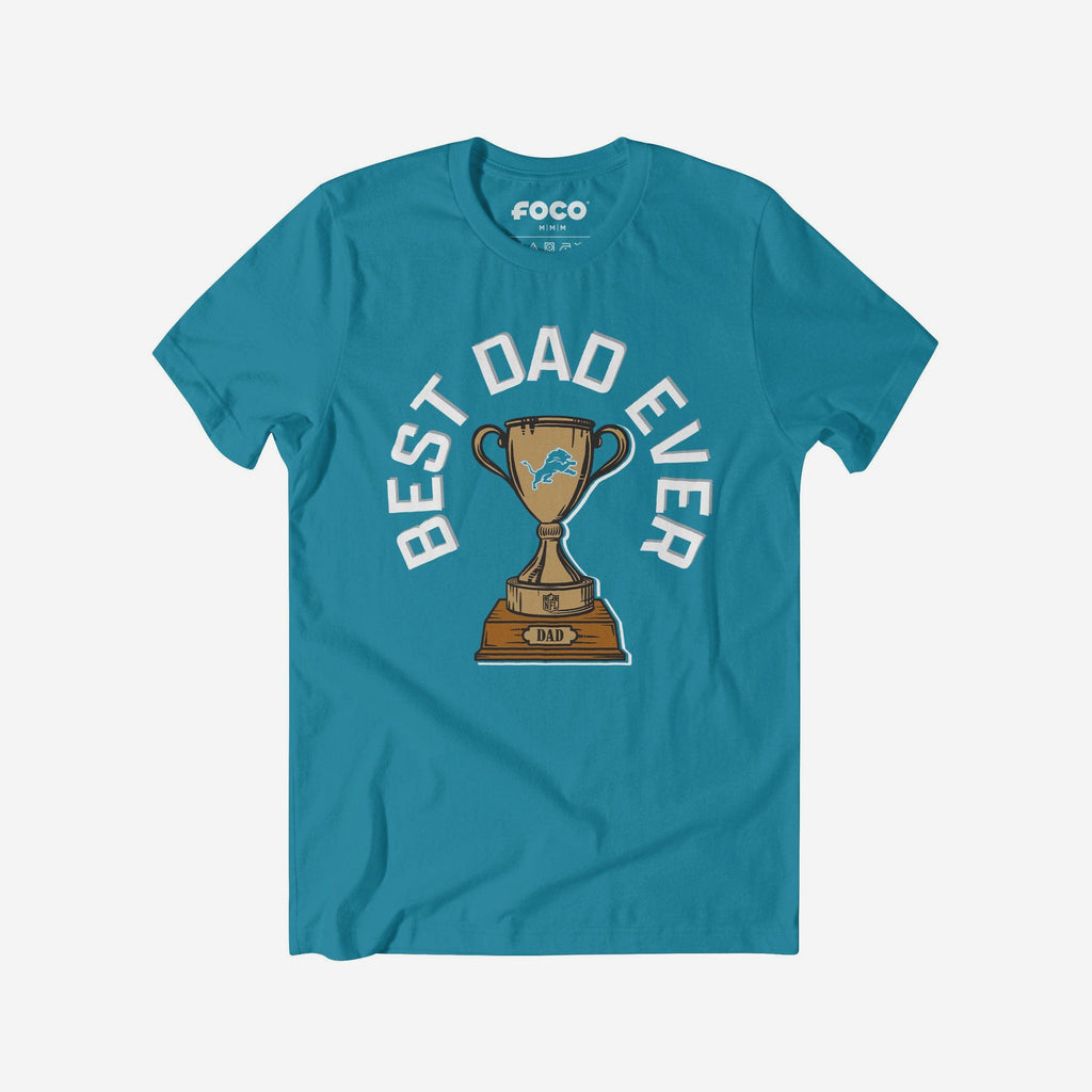 Detroit Lions Best Dad Ever Trophy T-Shirt FOCO S - FOCO.com