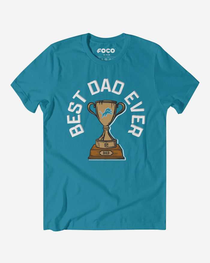 Detroit Lions Best Dad Ever Trophy T-Shirt FOCO S - FOCO.com
