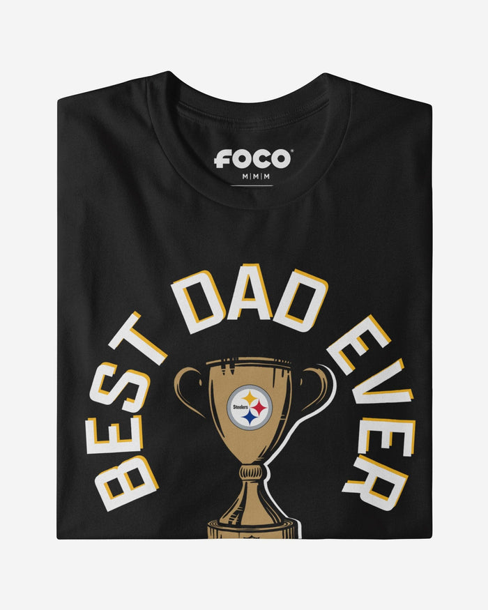 Pittsburgh Steelers Best Dad Ever Trophy T-Shirt FOCO S - FOCO.com