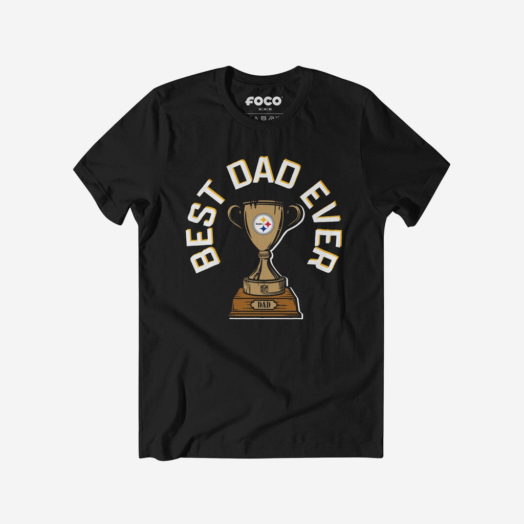 Pittsburgh Steelers Best Dad Ever Trophy T-Shirt FOCO S - FOCO.com