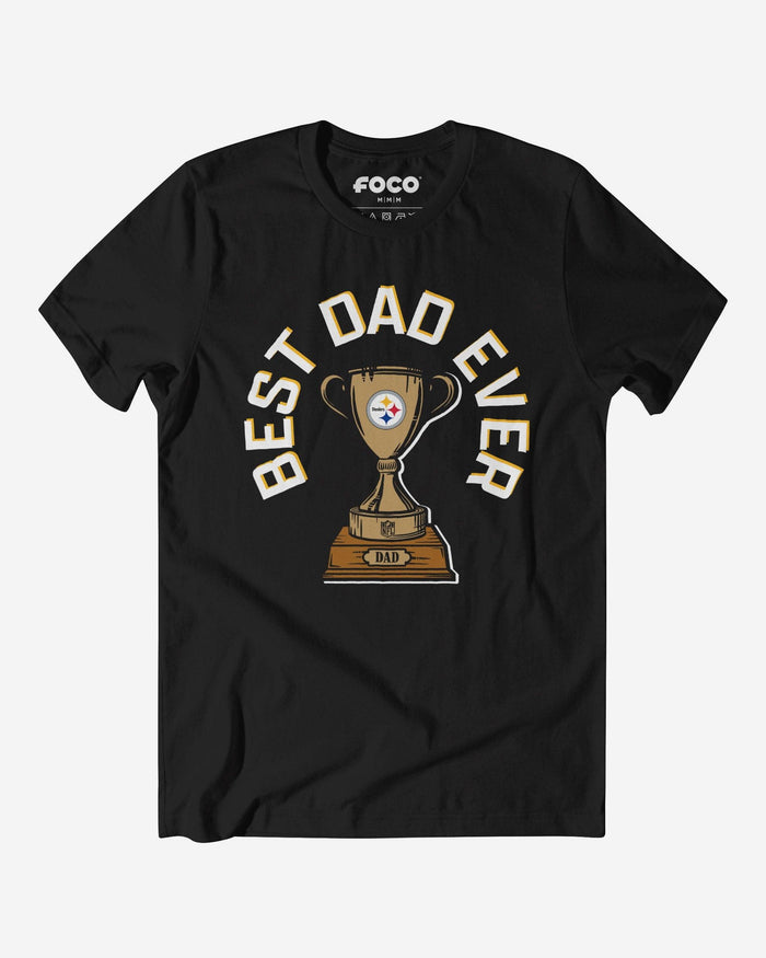 Pittsburgh Steelers Best Dad Ever Trophy T-Shirt FOCO S - FOCO.com