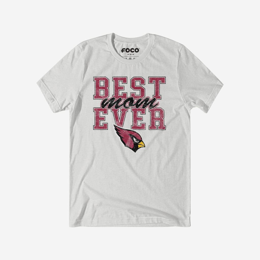 Arizona Cardinals Best Mom Ever Stacked T-Shirt FOCO S - FOCO.com