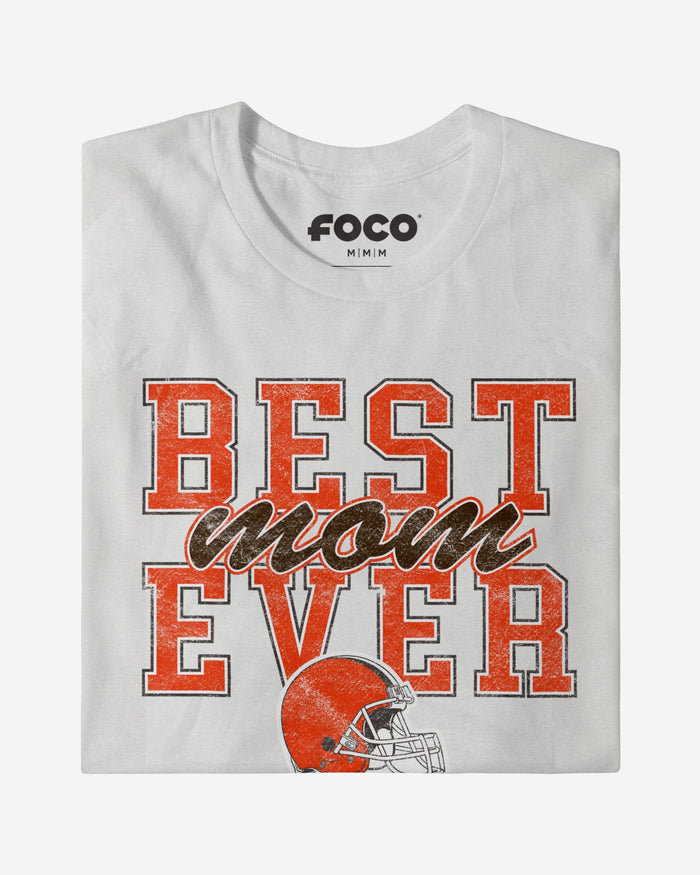 Cleveland Browns Best Mom Ever Stacked T-Shirt FOCO - FOCO.com
