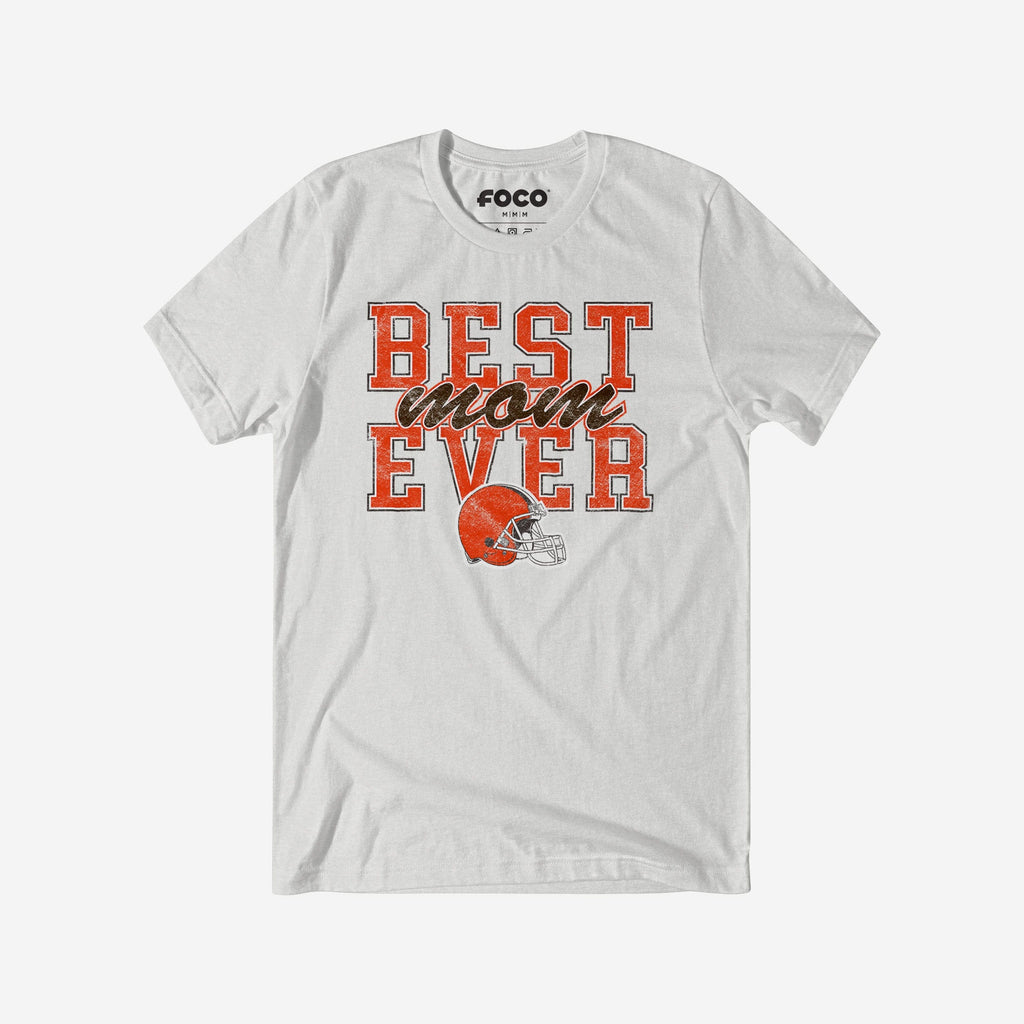 Cleveland Browns Best Mom Ever Stacked T-Shirt FOCO S - FOCO.com