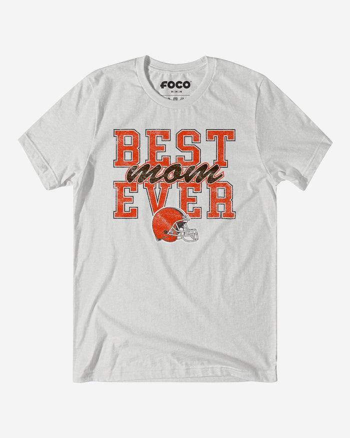 Cleveland Browns Best Mom Ever Stacked T-Shirt FOCO S - FOCO.com