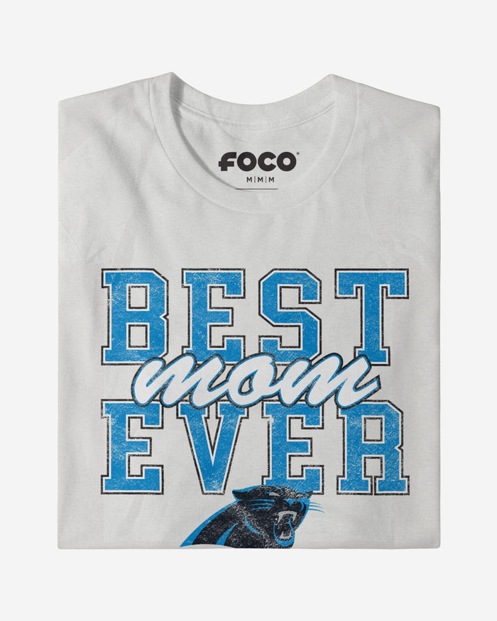 Carolina Panthers Best Mom Ever Stacked T-Shirt FOCO - FOCO.com