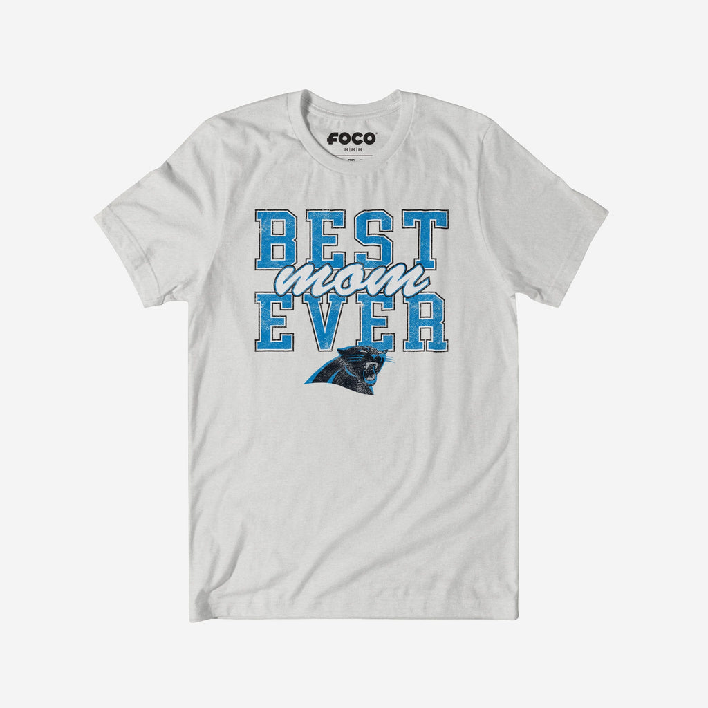 Carolina Panthers Best Mom Ever Stacked T-Shirt FOCO S - FOCO.com