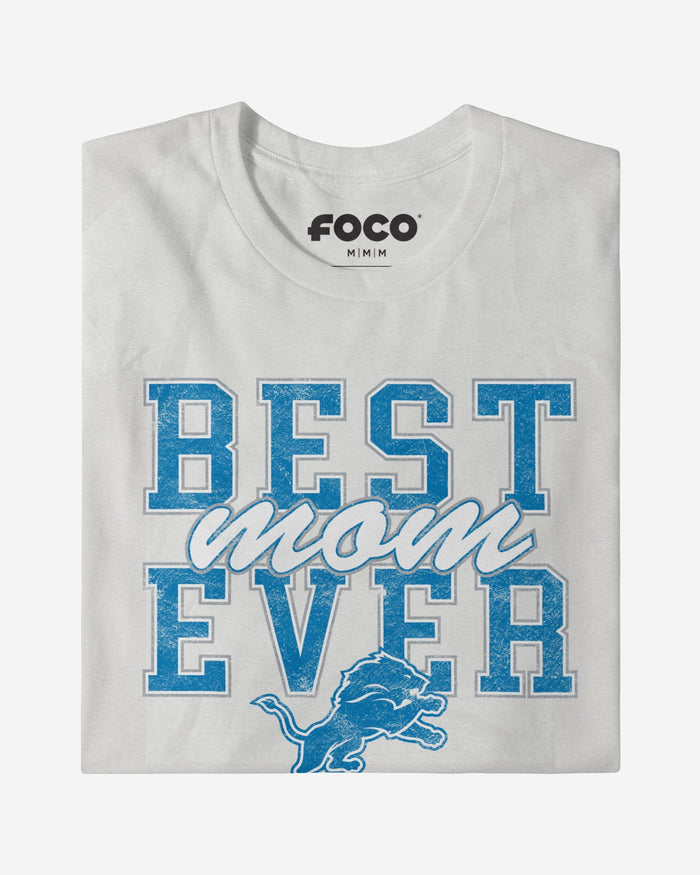 Detroit Lions Best Mom Ever Stacked T-Shirt FOCO - FOCO.com