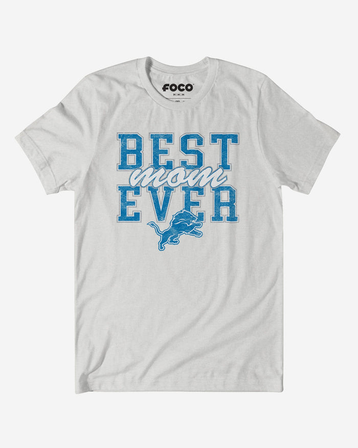 Detroit Lions Best Mom Ever Stacked T-Shirt FOCO S - FOCO.com