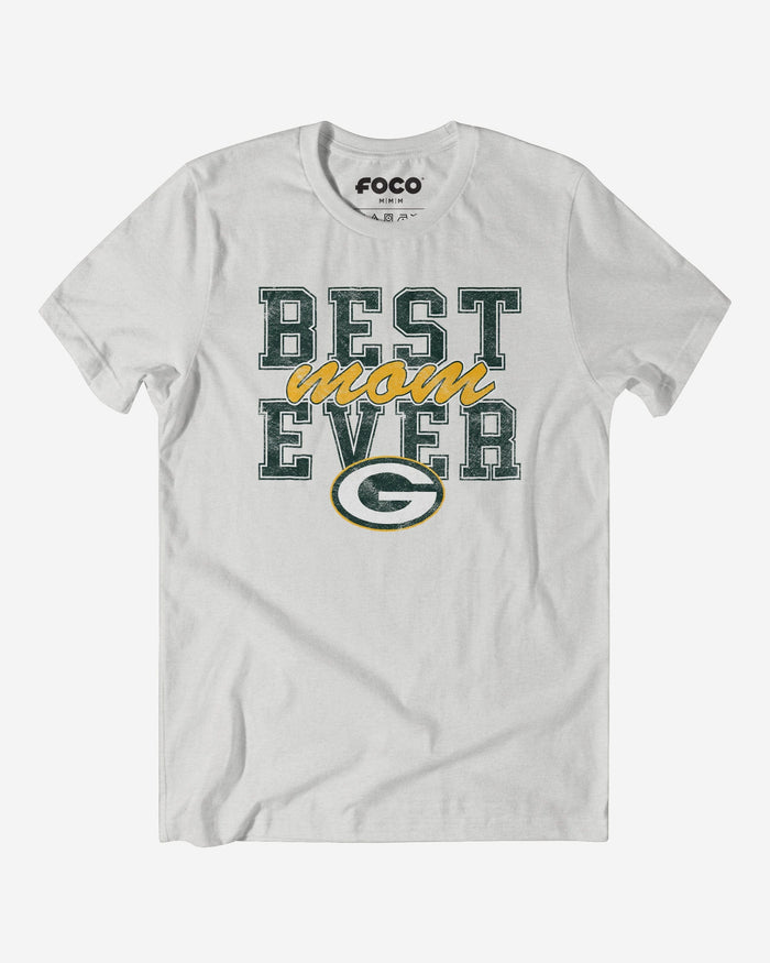 Green Bay Packers Best Mom Ever Stacked T-Shirt FOCO S - FOCO.com