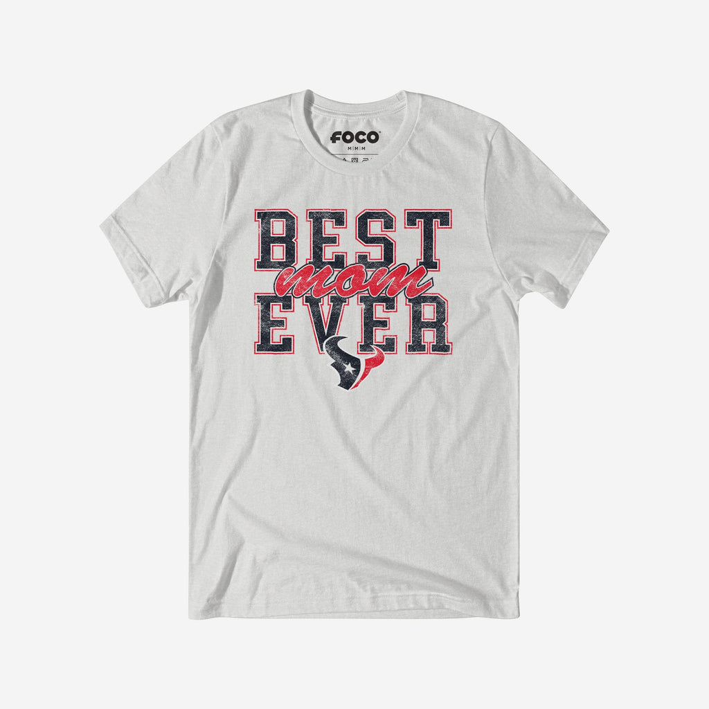 Houston Texans Best Mom Ever Stacked T-Shirt FOCO S - FOCO.com