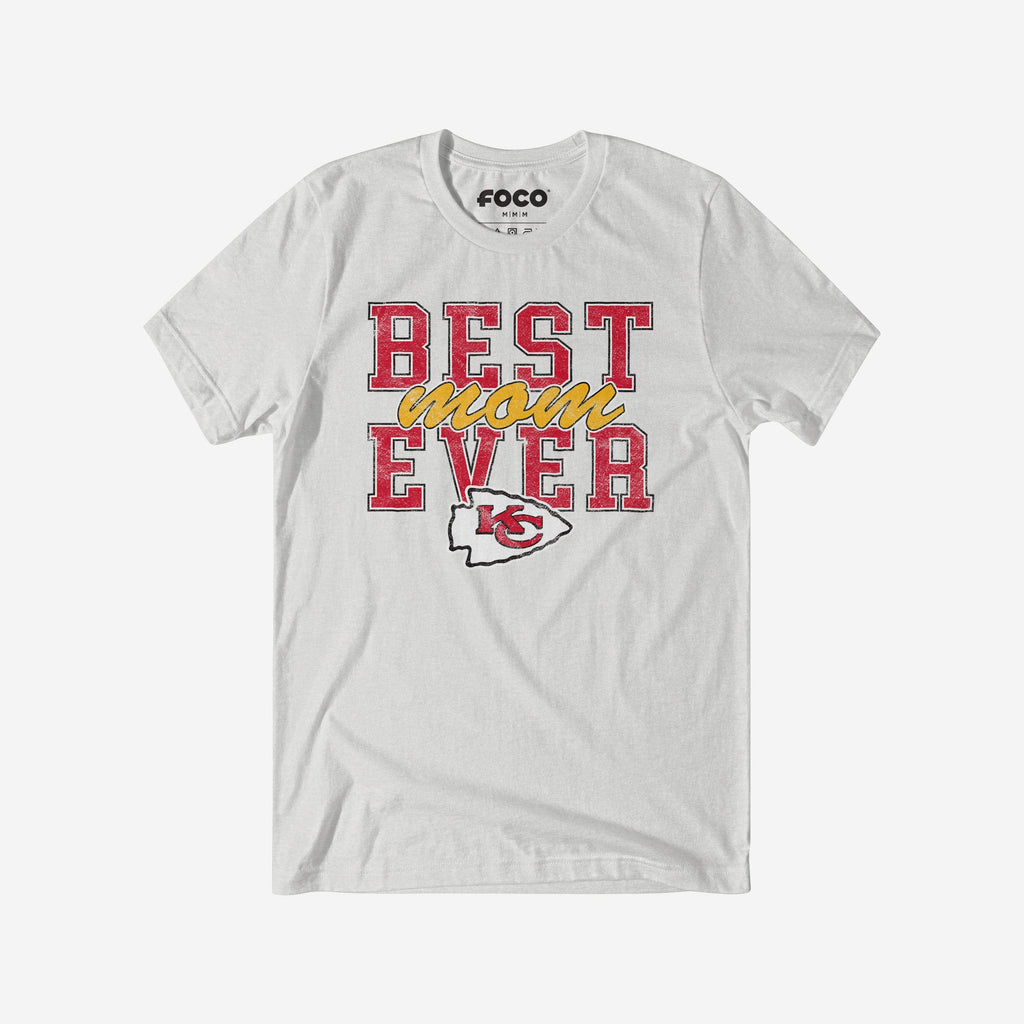 Kansas City Chiefs Best Mom Ever Stacked T-Shirt FOCO S - FOCO.com