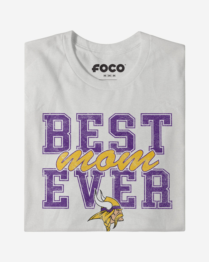 Minnesota Vikings Best Mom Ever Stacked T-Shirt FOCO - FOCO.com
