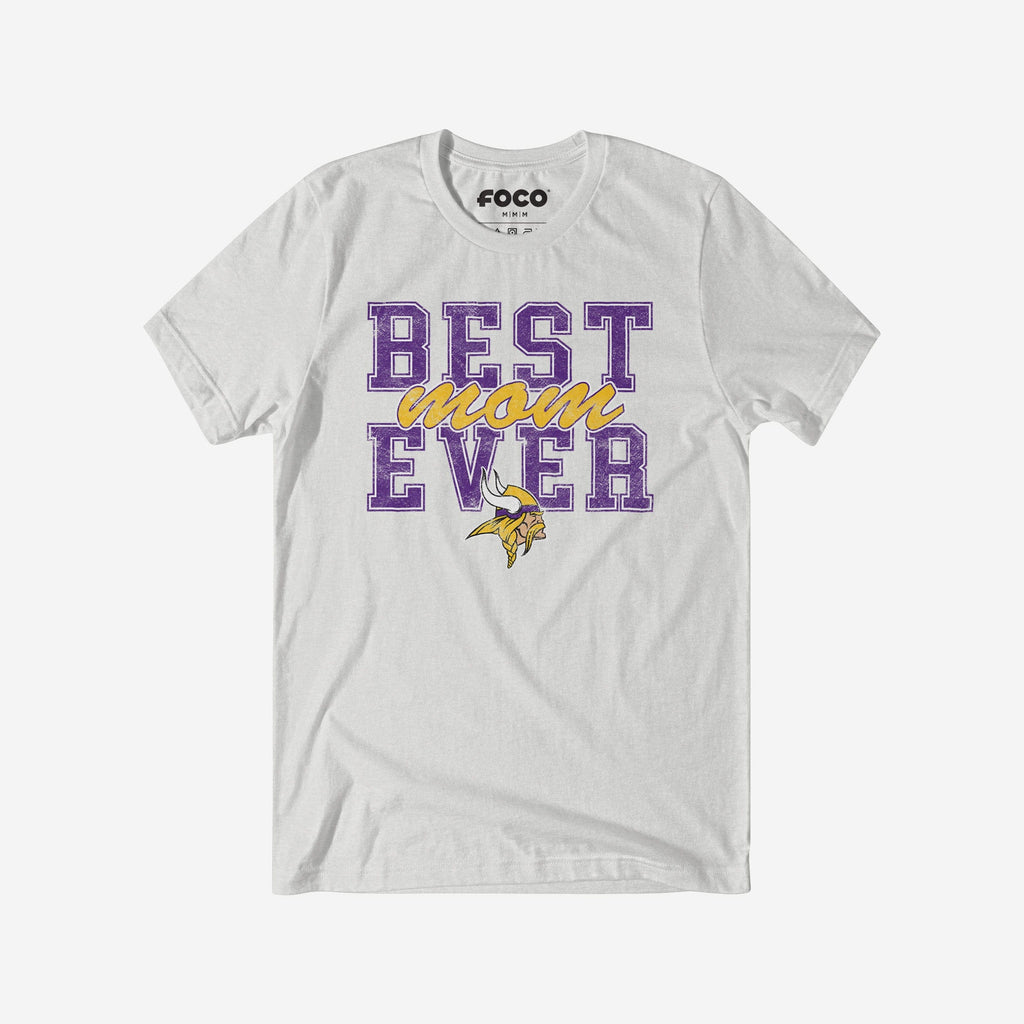 Minnesota Vikings Best Mom Ever Stacked T-Shirt FOCO S - FOCO.com