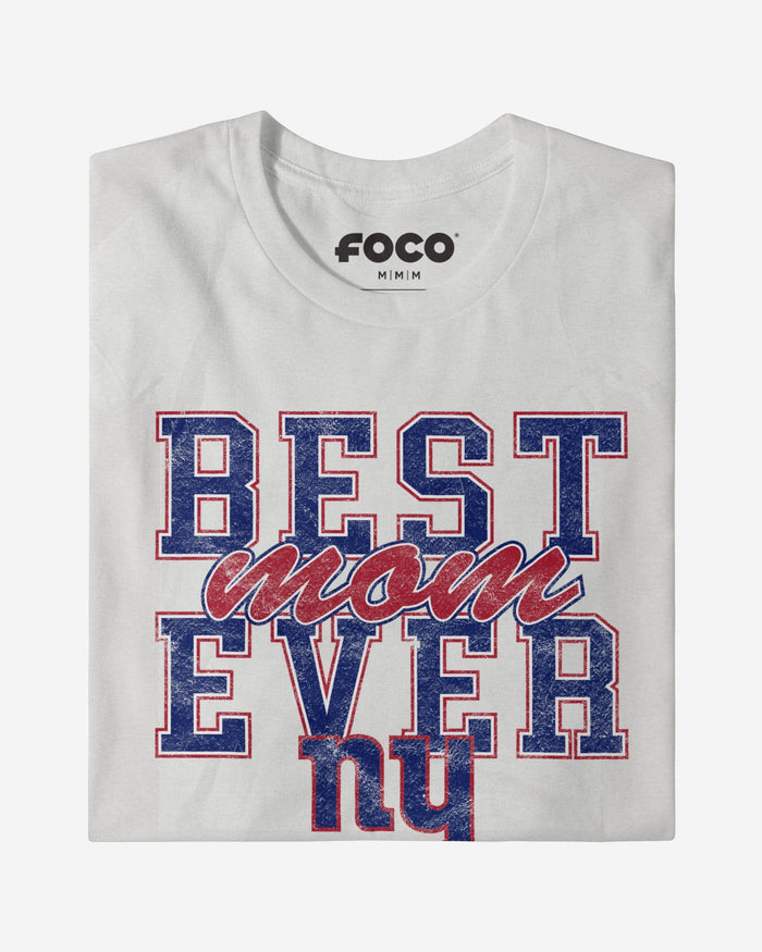 New York Giants Best Mom Ever Stacked T-Shirt FOCO - FOCO.com