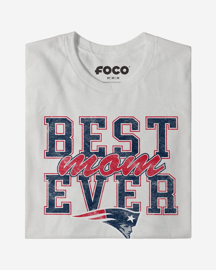New England Patriots Best Mom Ever Stacked T-Shirt FOCO - FOCO.com