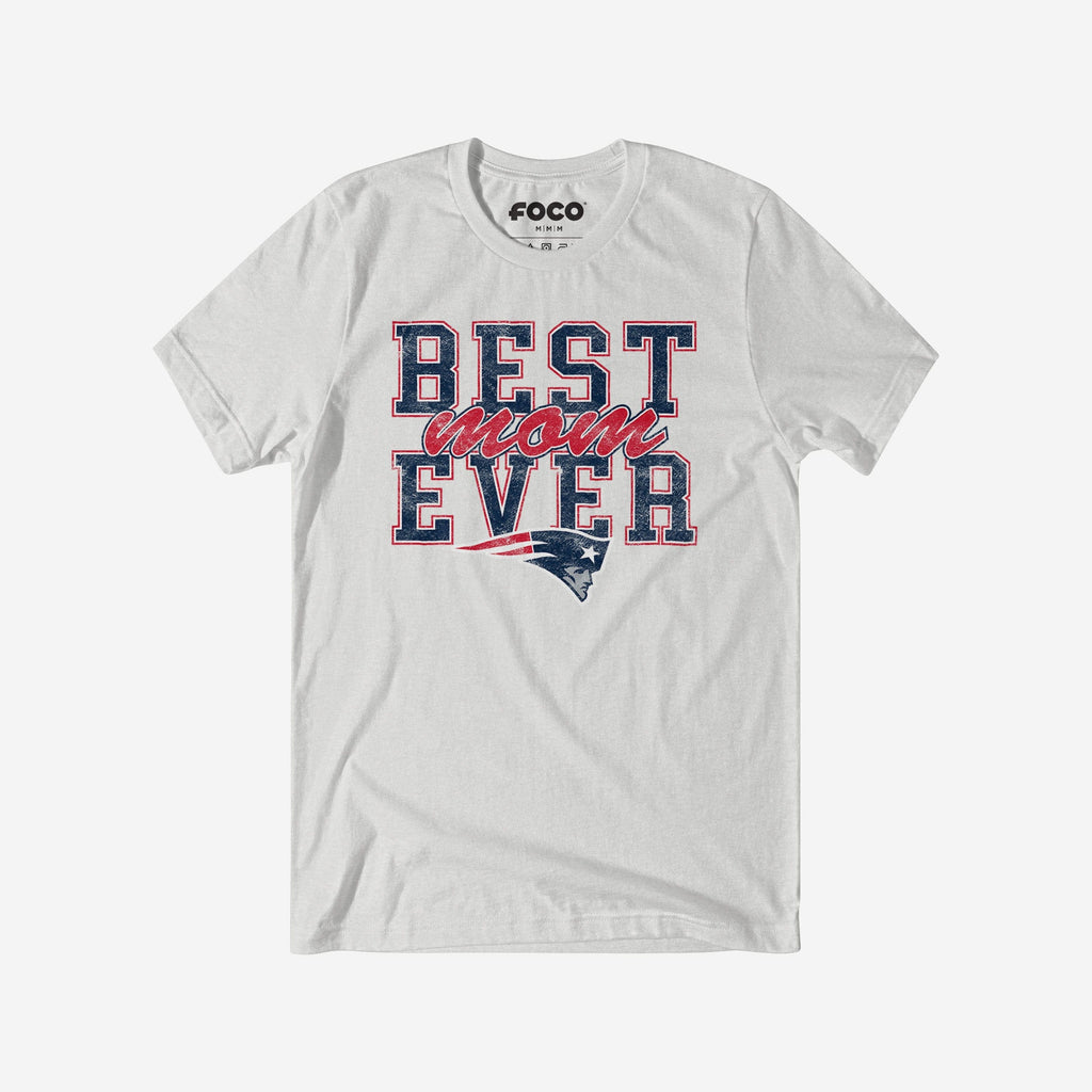 New England Patriots Best Mom Ever Stacked T-Shirt FOCO S - FOCO.com