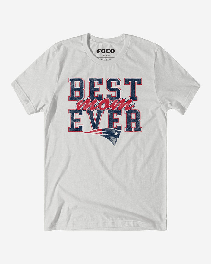 New England Patriots Best Mom Ever Stacked T-Shirt FOCO S - FOCO.com