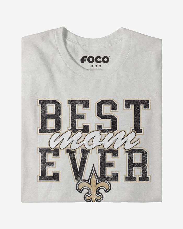 New Orleans Saints Best Mom Ever Stacked T-Shirt FOCO - FOCO.com