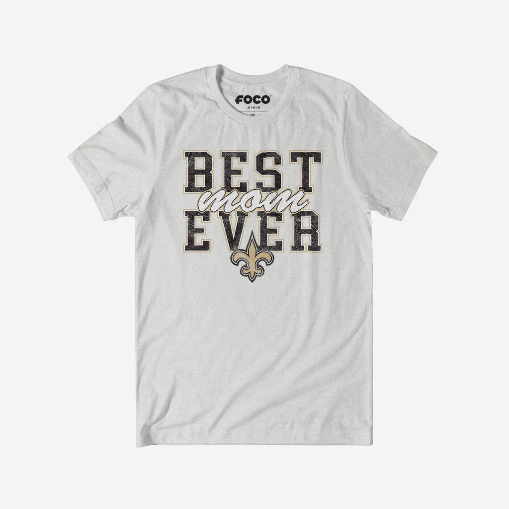 New Orleans Saints Best Mom Ever Stacked T-Shirt FOCO S - FOCO.com