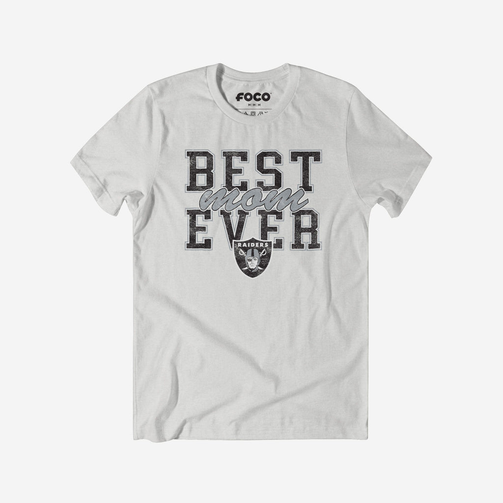 Las Vegas Raiders Best Mom Ever Stacked T-Shirt FOCO S - FOCO.com