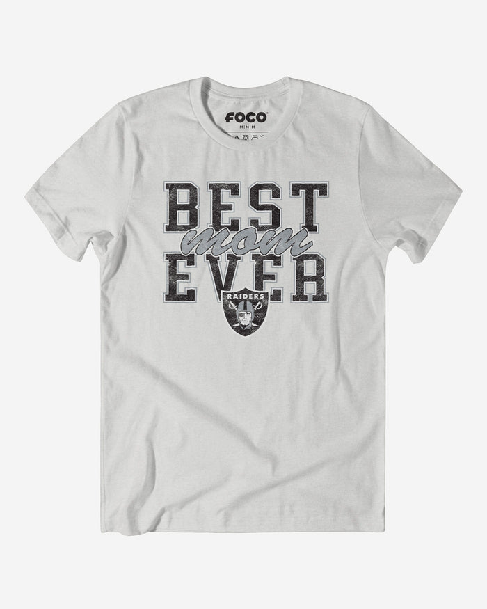 Las Vegas Raiders Best Mom Ever Stacked T-Shirt FOCO S - FOCO.com