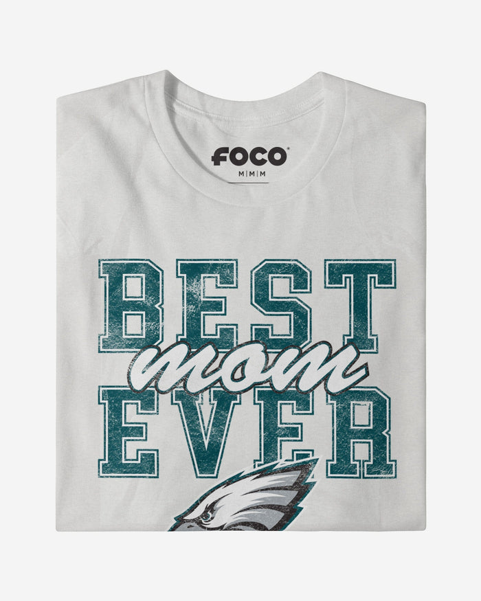 Philadelphia Eagles Best Mom Ever Stacked T-Shirt FOCO - FOCO.com