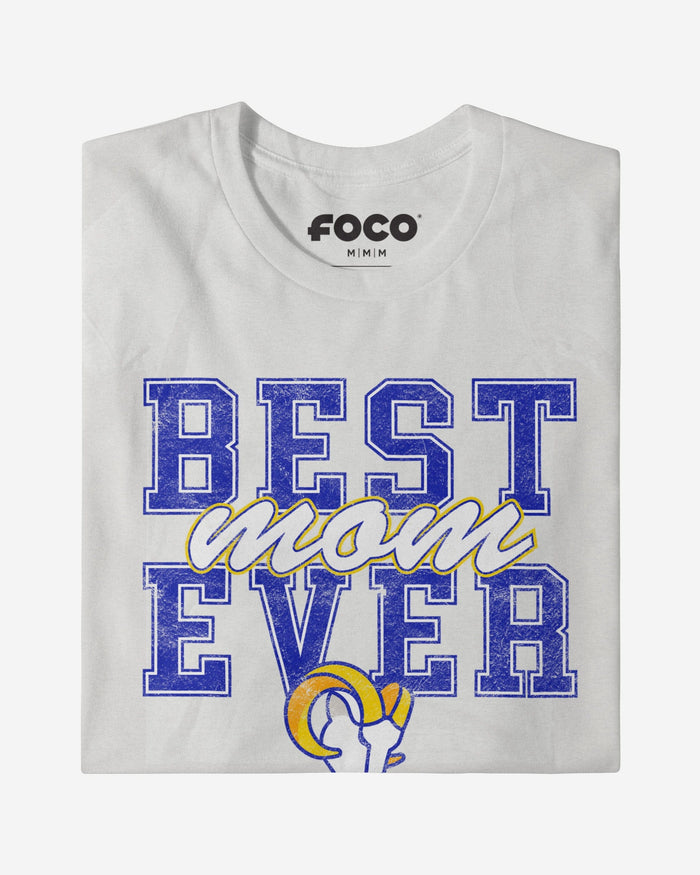Los Angeles Rams Best Mom Ever Stacked T-Shirt FOCO - FOCO.com