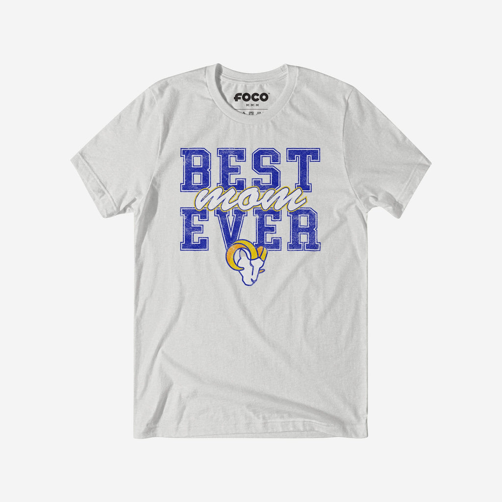 Los Angeles Rams Best Mom Ever Stacked T-Shirt FOCO S - FOCO.com