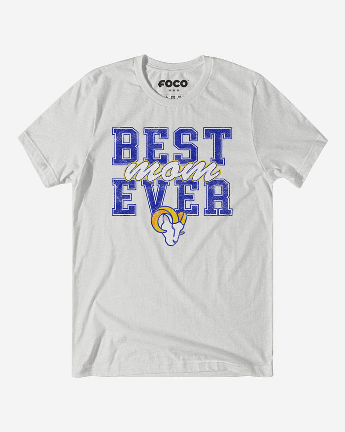 Los Angeles Rams Best Mom Ever Stacked T-Shirt FOCO S - FOCO.com