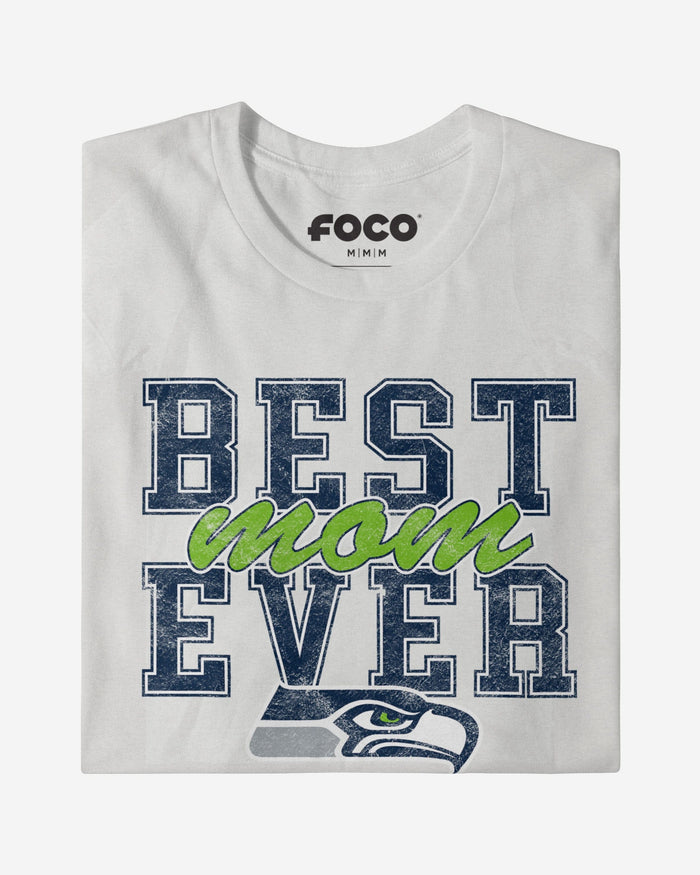 Seattle Seahawks Best Mom Ever Stacked T-Shirt FOCO - FOCO.com
