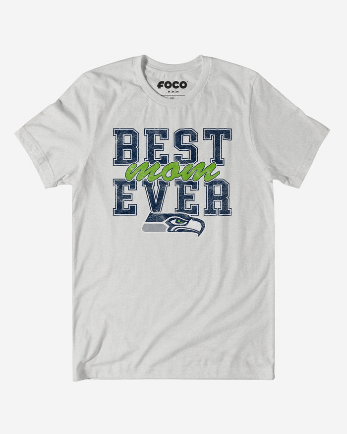 Seattle Seahawks Best Mom Ever Stacked T-Shirt FOCO S - FOCO.com