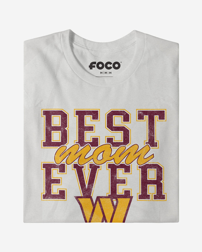 Washington Commanders Best Mom Ever Stacked T-Shirt FOCO - FOCO.com