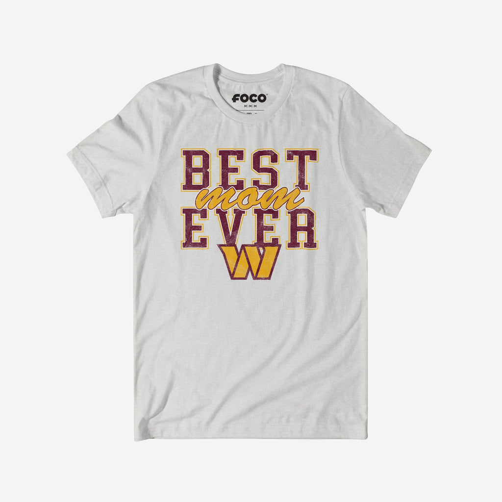 Washington Commanders Best Mom Ever Stacked T-Shirt FOCO S - FOCO.com