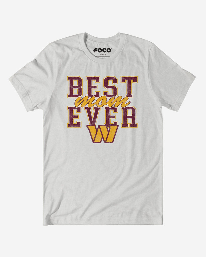 Washington Commanders Best Mom Ever Stacked T-Shirt FOCO S - FOCO.com