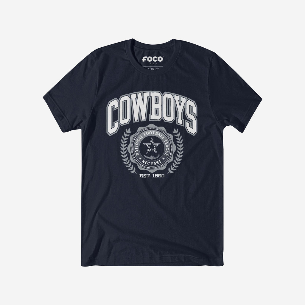 Dallas Cowboys Team Crest T-Shirt FOCO Navy S - FOCO.com