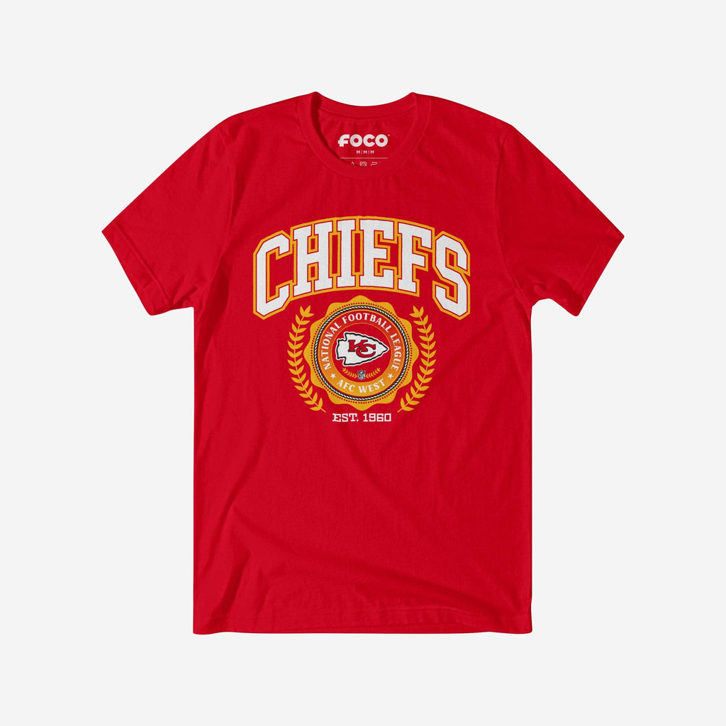 Kansas City Chiefs Team Crest T-Shirt FOCO Red S - FOCO.com